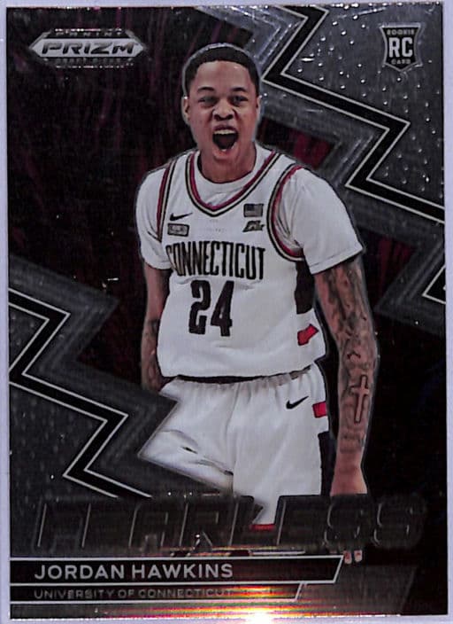 Jordan Hawkins 2023 Panini Prizim Draft Picks Fearless ROOKIE #5 University of Connecticut
