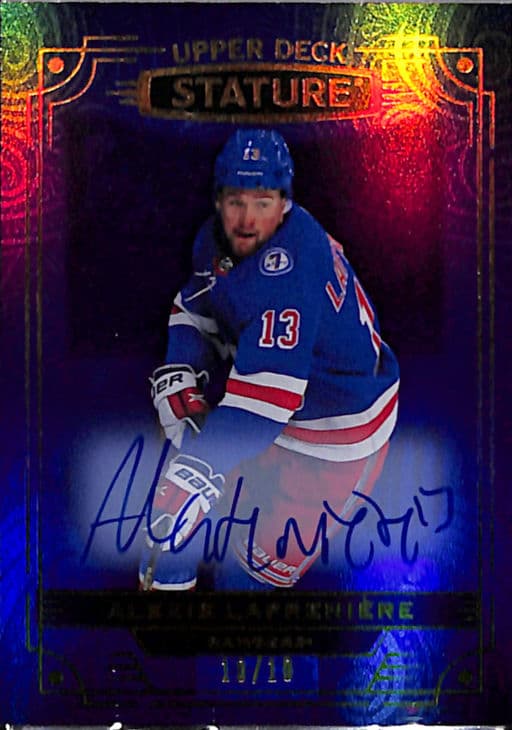 2022-23 Upper Deck Stature Alexis Lafreniere AUTO #78 10/10 Raw RC Rangers