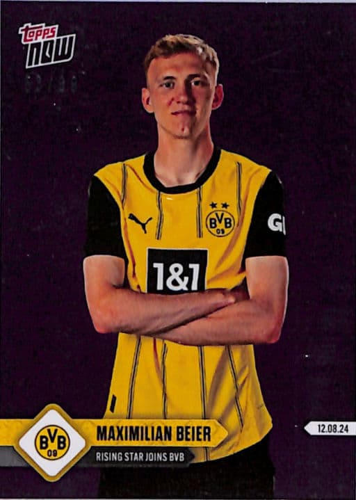 Maximilian Beier 2024 TOPPS NOW Rising Star joins BvB #1 /99