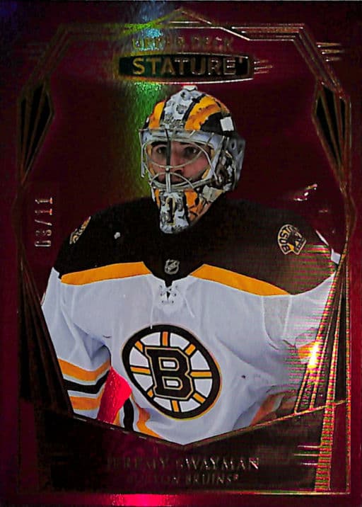2022-23 Upper Deck Stature Red Boston Bruins Jeremy Swayman #96 /11