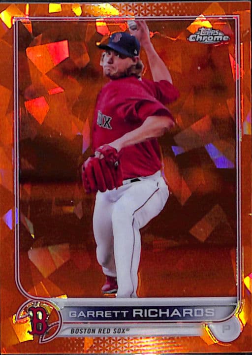 2022 Topps Chrome Sapphire Orange Garrett Richards #514 Boston Red Sox /25