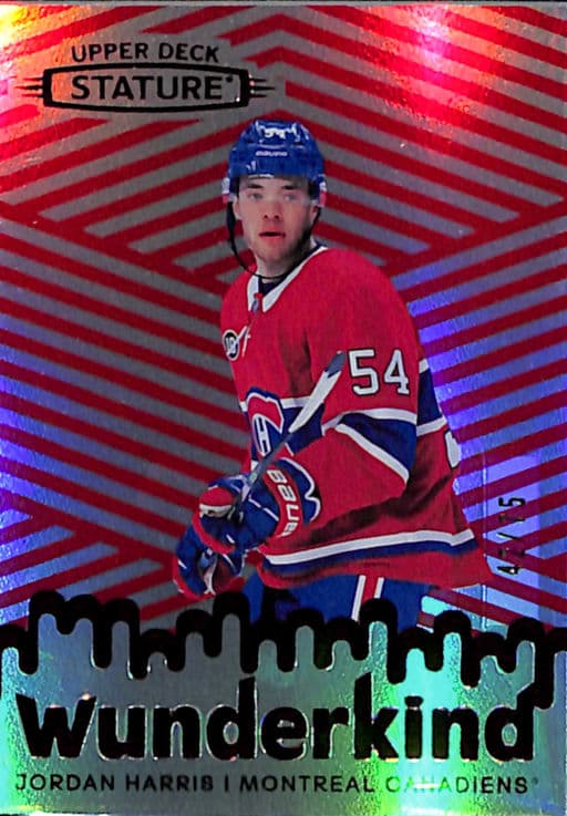 2022-23 Upper Deck Wunderkind Red Montreal Canadiens Jordan Harris /75 W-18