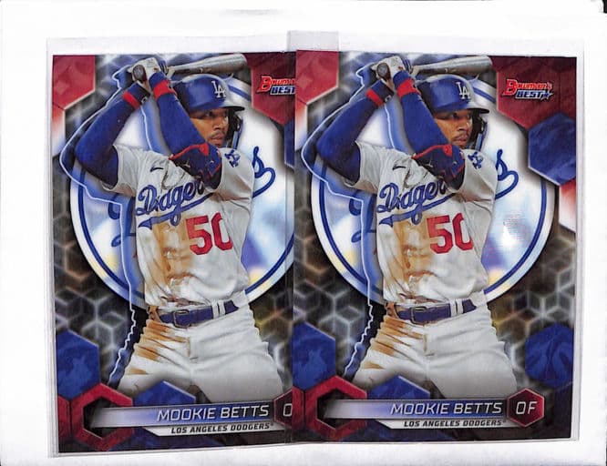 2022 Bowman's Best Los Angeles Dodgers Mookie Betts #52 *2 CARDS*