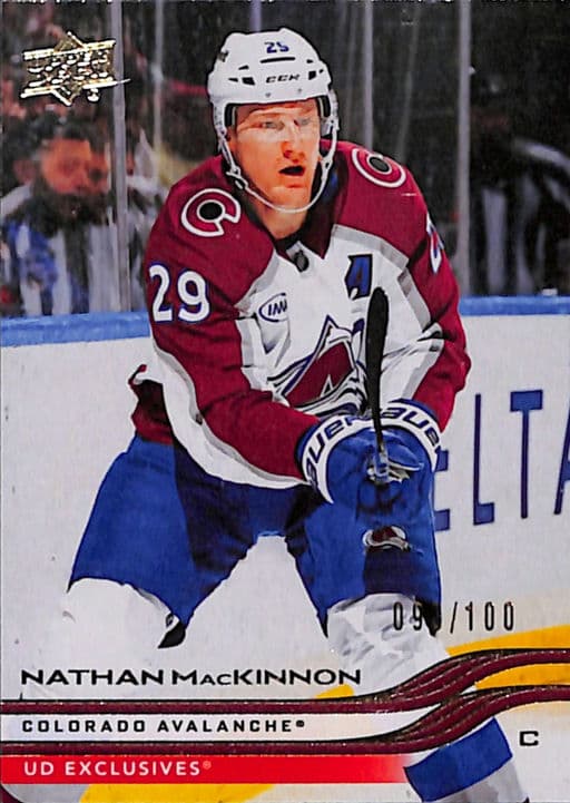 Nathan MacKinnon 2025-26 Upper Deck Series 1 UD Exclusives #42 Avalanche /100