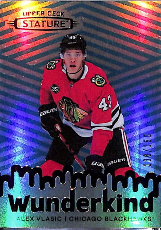2022-23 Upper Deck Wunderkind Green Chicago Blackhawks Alex Vlasic W-9 /150