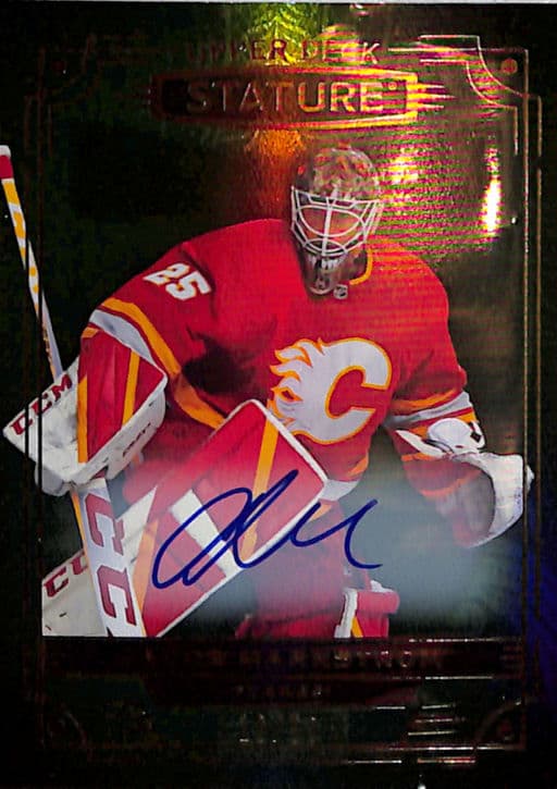 2022-23 Upper Deck Stature Green Calgary Flames Jacob Markstrom AUTO #69 /50