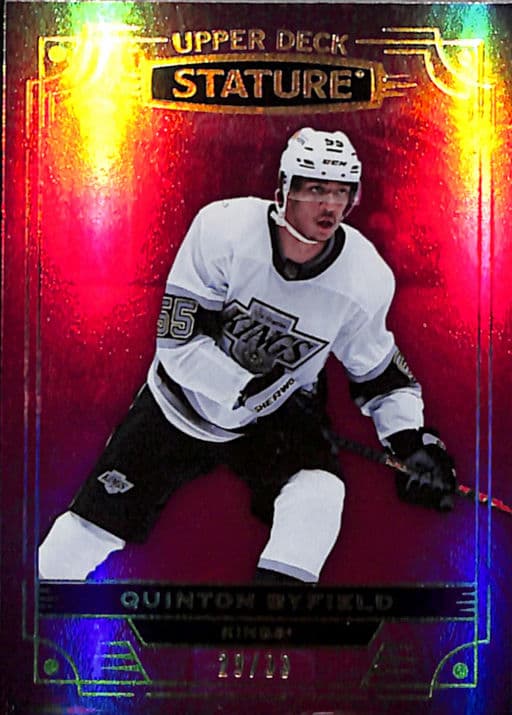 2022-23 Upper Deck Stature Red Los Angeles Kings Quinton Byfield #76 /33