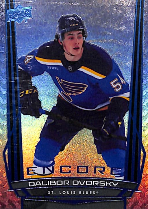Dalibor Dvorsky 2025-26 Upper Deck Series 1 Encore Blue E-9 St. Louis Blues