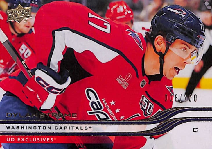 Dylan Strome 2025-26 Upper Deck Series 1 UD Exclusives #190 Capitals /100