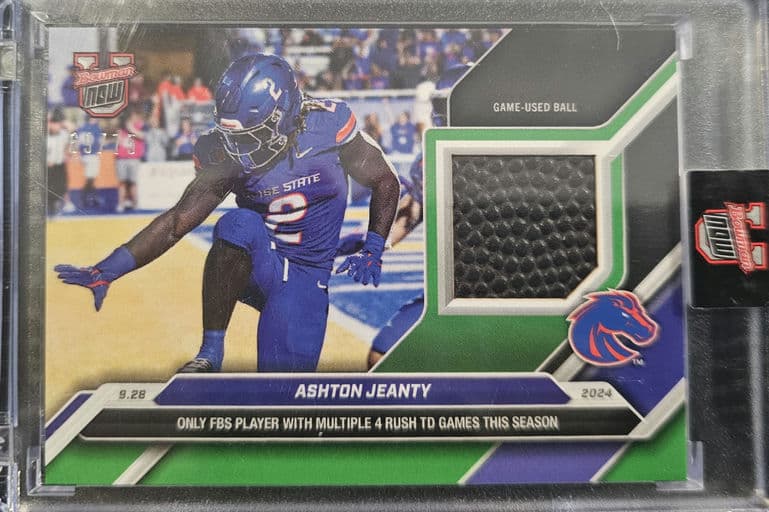 Ashton Jeanty Boise State Game Used Ball Relic 2024 Topps Bowman U Now 20A 69/75