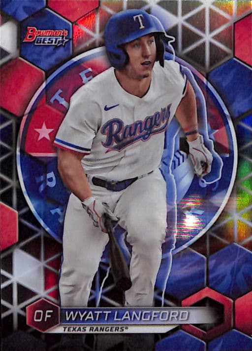 2023 Bowman's Best Texas Rangers Wyatt Langford Refractor TP-30