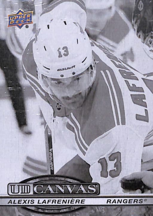 Alexis Lafreniere 2025-26 Upper Deck Canvas C-77 B&W NY Rangers