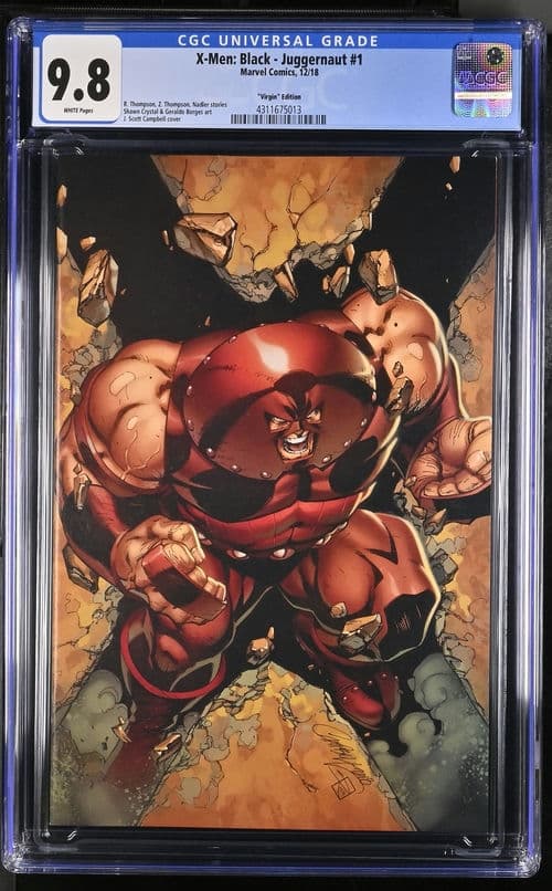 X-men Black Juggernaut #1 Scott Campbell Virgin Variant CGC 9.8