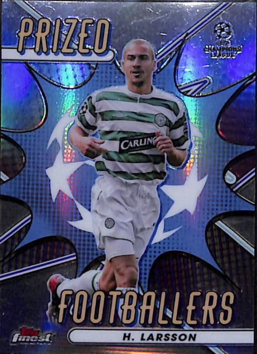 H. Larsson 2023 Topps Finest Prized Footballers PF-11 Refractor Celtic FC
