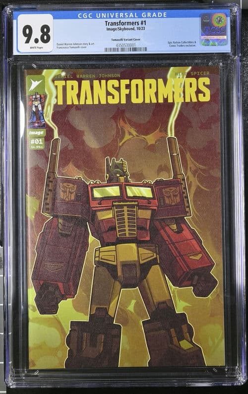 Transformers #1 Tomaselli Variant Cover 9.8