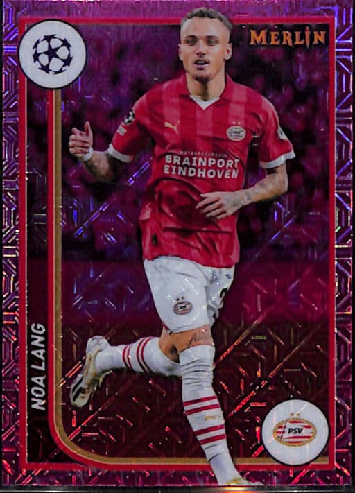 Noa Lang 2024 Topps Merlin #99 Pink Mojo PSV Eindhoven /275