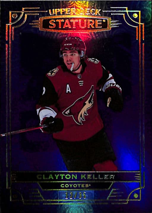 2022-23 Upper Deck Stature Blue Arizona Coyotes Clayton Keller #100 /35