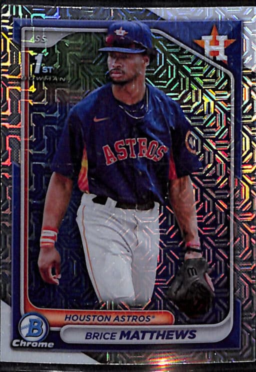 2024 Bowman Chrome 1st Brice Matthews BCP-69 Mojo Refractor Houstin Astros