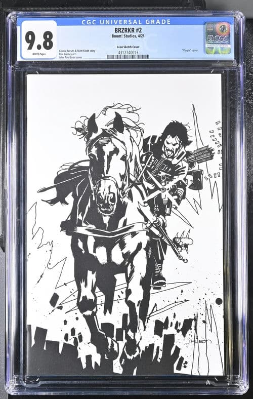 BRZRKR #2 Leon Sketch Cover 9.8