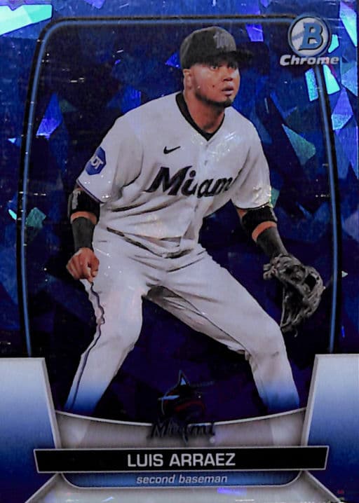 Luis Arraez 2023 Bowman Chrome Sapphire #87 Miami Marlins