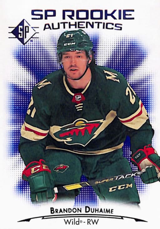Brandon Duhaime 2021-22 SP Rookie Authentics #102 Minnesota Wild