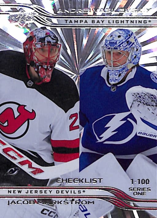 Andrei Vasilevsky & Jacob Markstrom 2025-26 Upper Deck Checklist #199 Outburst