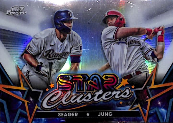 Correy Seager & Josh Jung 2023 Topps Chrome Star Clusters SC-13 Refractor