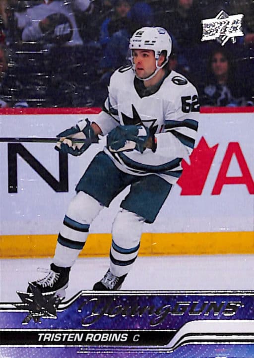 Tristen Robins 2023-24 Upper Deck Series 1 Young Guns #223 San Jose Sharks
