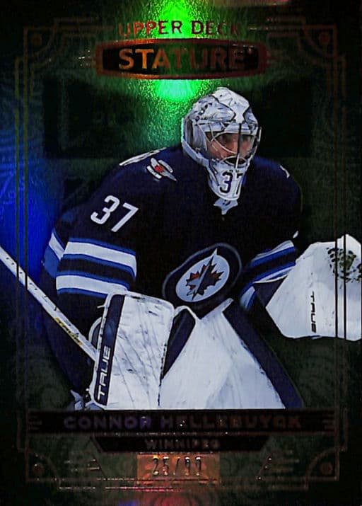 2022-23 Upper Deck Stature Green Winnipeg Jets Connor Hellebuyck #53 /99