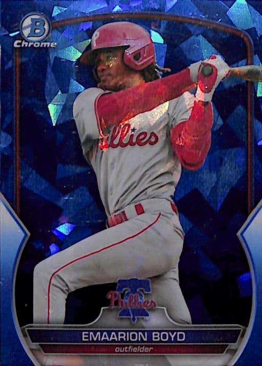 Emaarion Boyd 2023 Bowman Chrome BDC-43 Sapphire Phillies