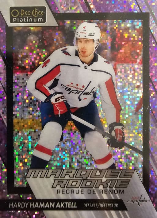 2023-24 O-Pee-Chee Violet Pixels Washington Capitals Hardy Haman Aktell RC #281