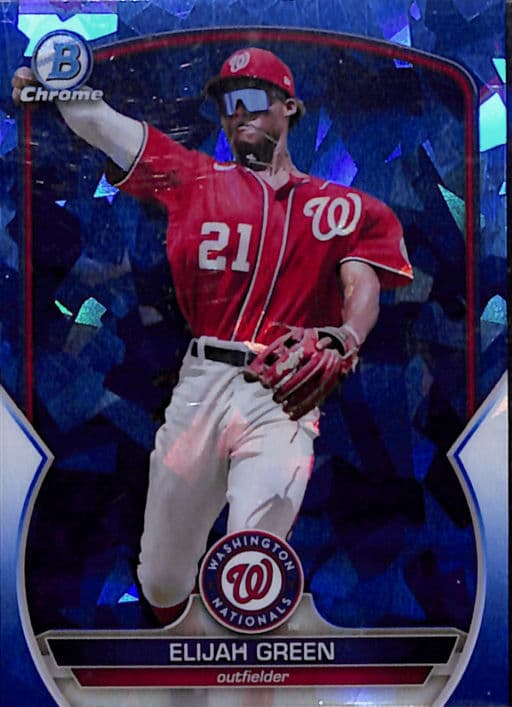 Elijah Green 2023 Bowman Chrome Sapphire BCP-214 Washington Nationals