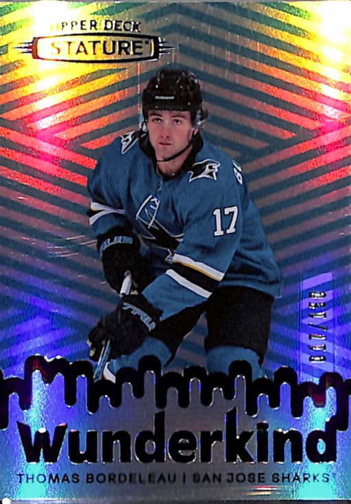 2022-23 Upper Deck Wunderkind Green San Jose Sharks Thomas Bordeleau W-23 /150