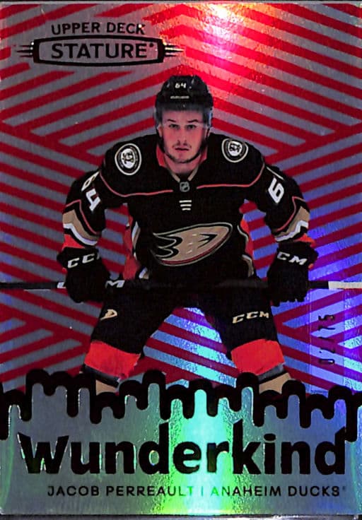 2022-23 Upper Deck Wunderkind Red Anaheim Ducks Jacob Perreault W-1 /75