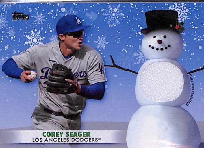 2021 Corey Seager Topps Walmart Holiday Mega Relic Card WRC-CS LA Dodgers