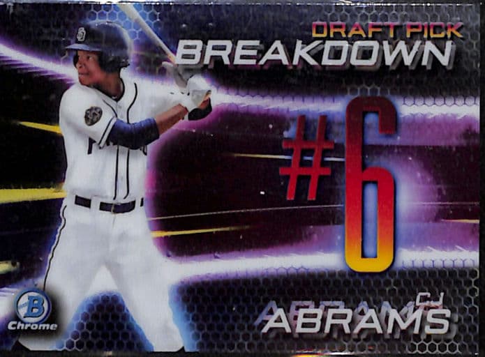 2019 Bowman Chrome Draft Pick Breakdown CJ Abrams BSB-CA San Diego Padres