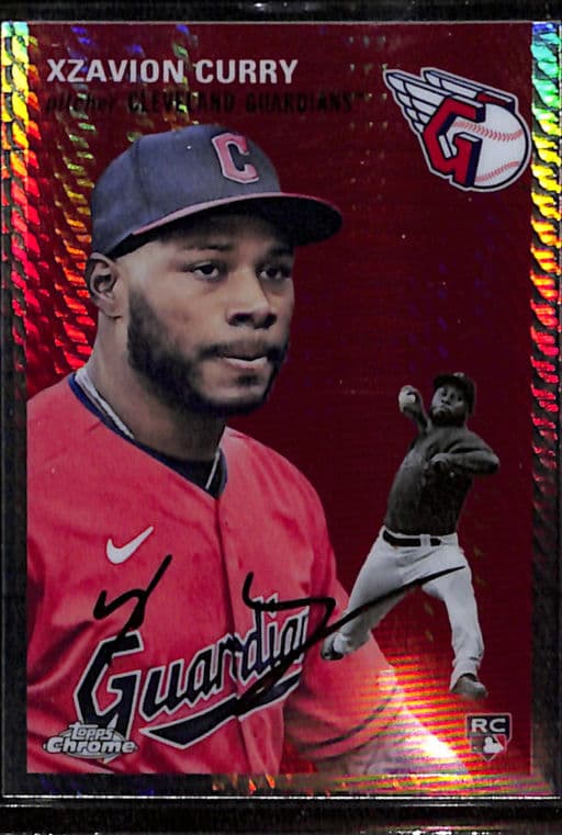 2023 Topps Chrome Platinum Prism Cleveland Guardians Xzavion Curry RC AUTO #32
