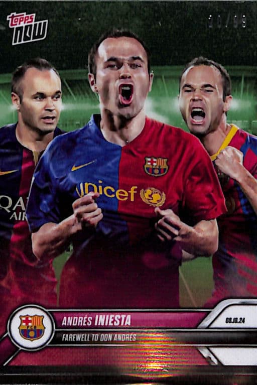 2024 Topps Now Green Andres Iniesta Farewell to Don Andres #002 /99