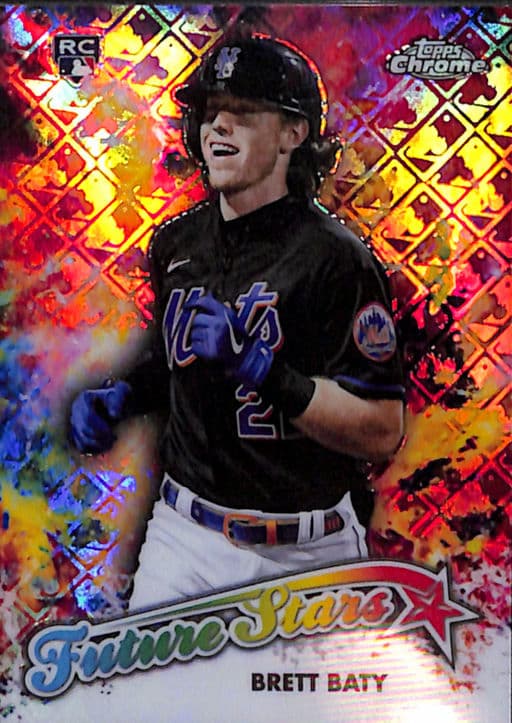 2023 Topps Chrome Future Stars Brett Baty ROOKIE FS-13 Logofractor New York Mets
