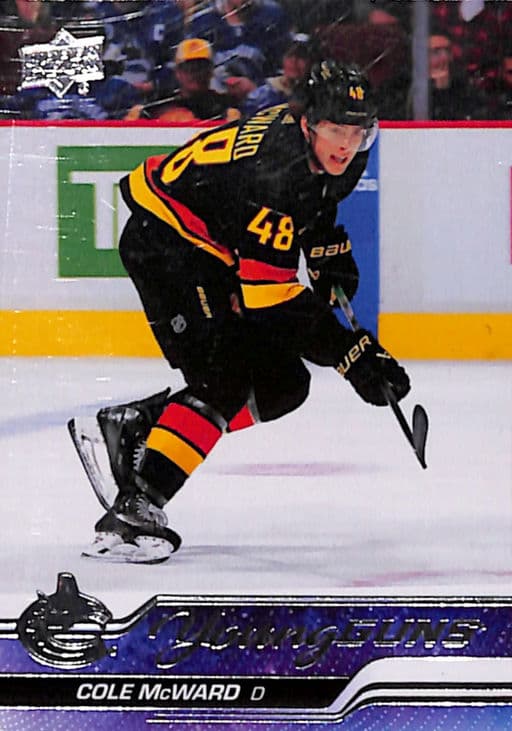 Cole McWard 2023-24 Upper Deck Series 1 Young Guns #244 Canucks