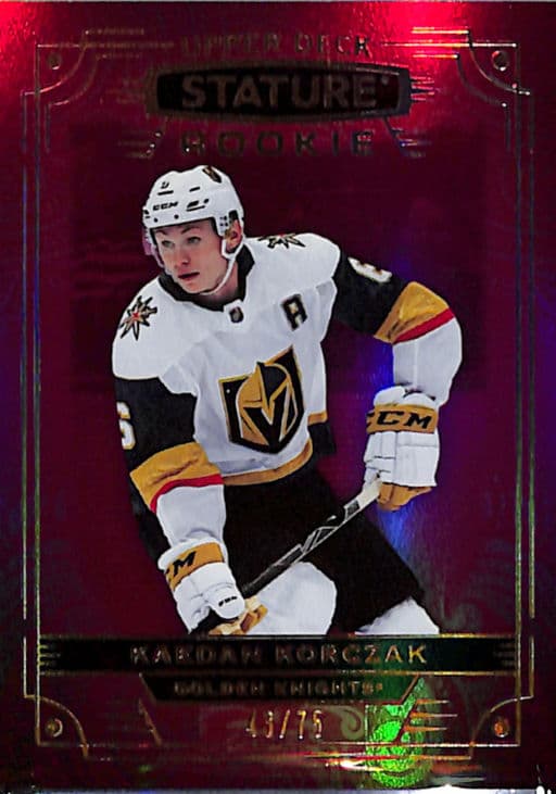 2022-23 Upper Deck Stature Red Vegas Golden Knights Kaedan Korczak RC #108 /75