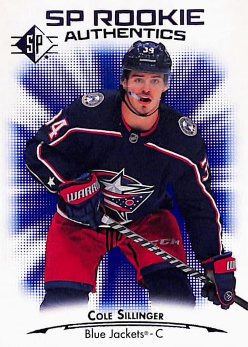 Cole Sillinger 2021-22 SP Rookie Authentics #108 Columbus Blue Jackets