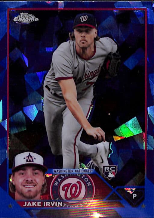 2023 Topps Chrome Sapphire Washington Nationals Jake Irvin Rookie USCS224