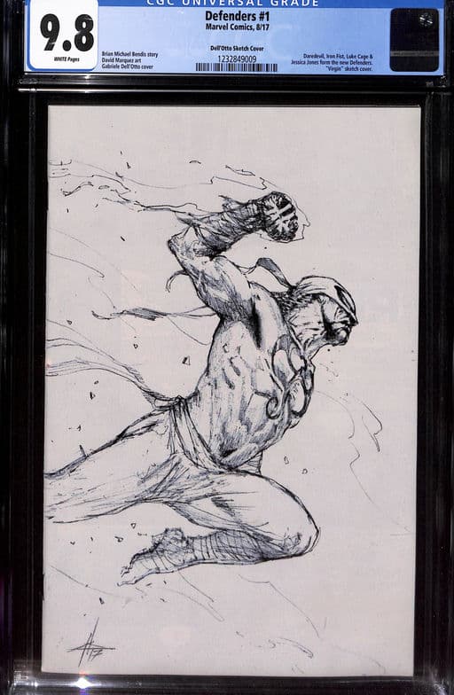 Defenders #1 Dell'Otto Sketch Cover CGC 9.8