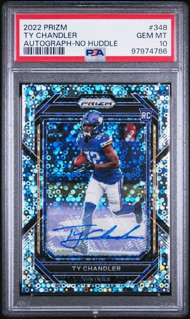 2022 PANINI PRIZM TY CHANDLER 348 AUTOGRAPH-NO HUDDLE PSA GEM MT 10