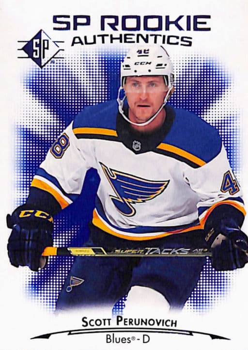 Scott Perunovich 2021-22 SP Rookie Authentics #115 St. Louis Blues