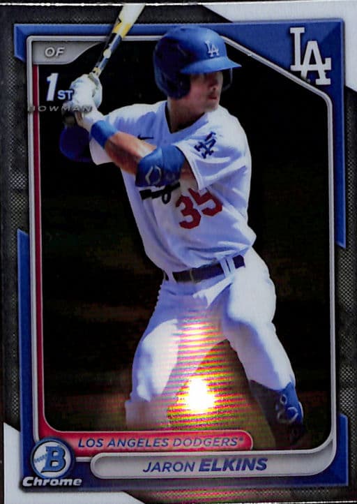 2024 Bowman Chrome Los Angeles Dodgers Jaron Elkins BCP-106
