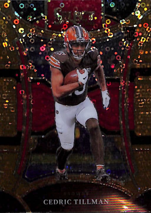 2023 Panini Select Gold Disco Prizm Cleveland Browns Cedric Tillman RC #423 /10