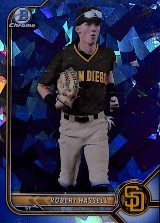 Robert Hassell 2022 Bowman Chrome Sapphire BCP-133 San Diego Padres