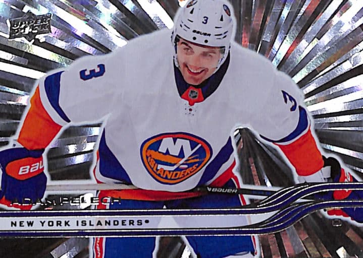 Adam Pelech 2025-26 Upper Deck Series 1 #110 Outburst NY Islanders
